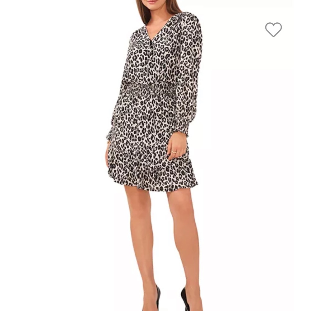Vince Camuto Long Sleeve Faux-Wrap Dress